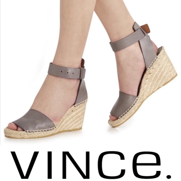 Vince Shoes - Vince Taupe Simona Wedge Simona 9 Tan